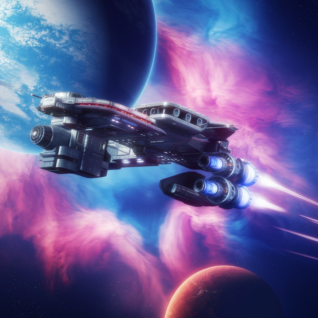 A vibrant sci-fi movie scene being created in post-production, with AI generating realistic visual effects in real-time.